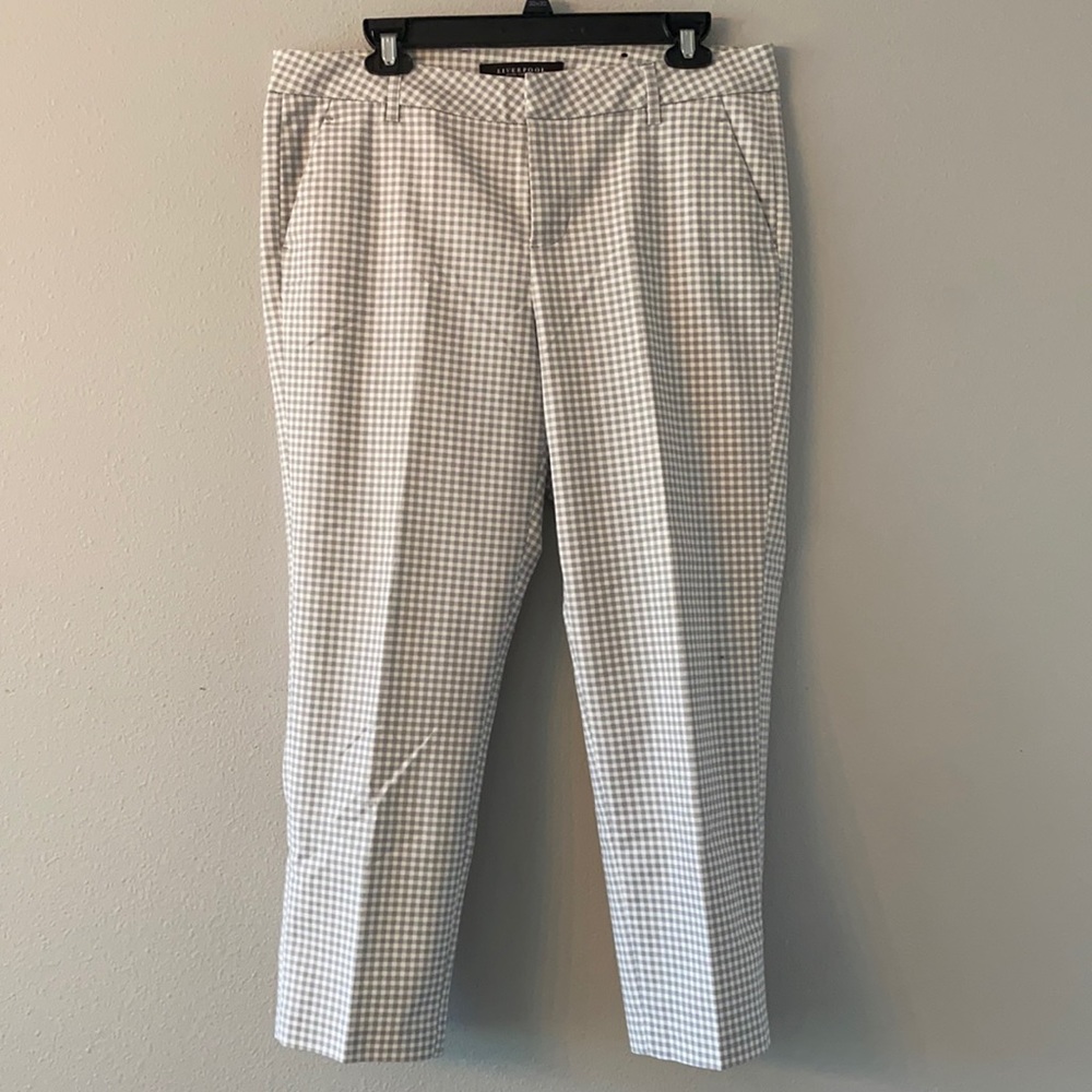 Liverpool Checkered Capri Pants